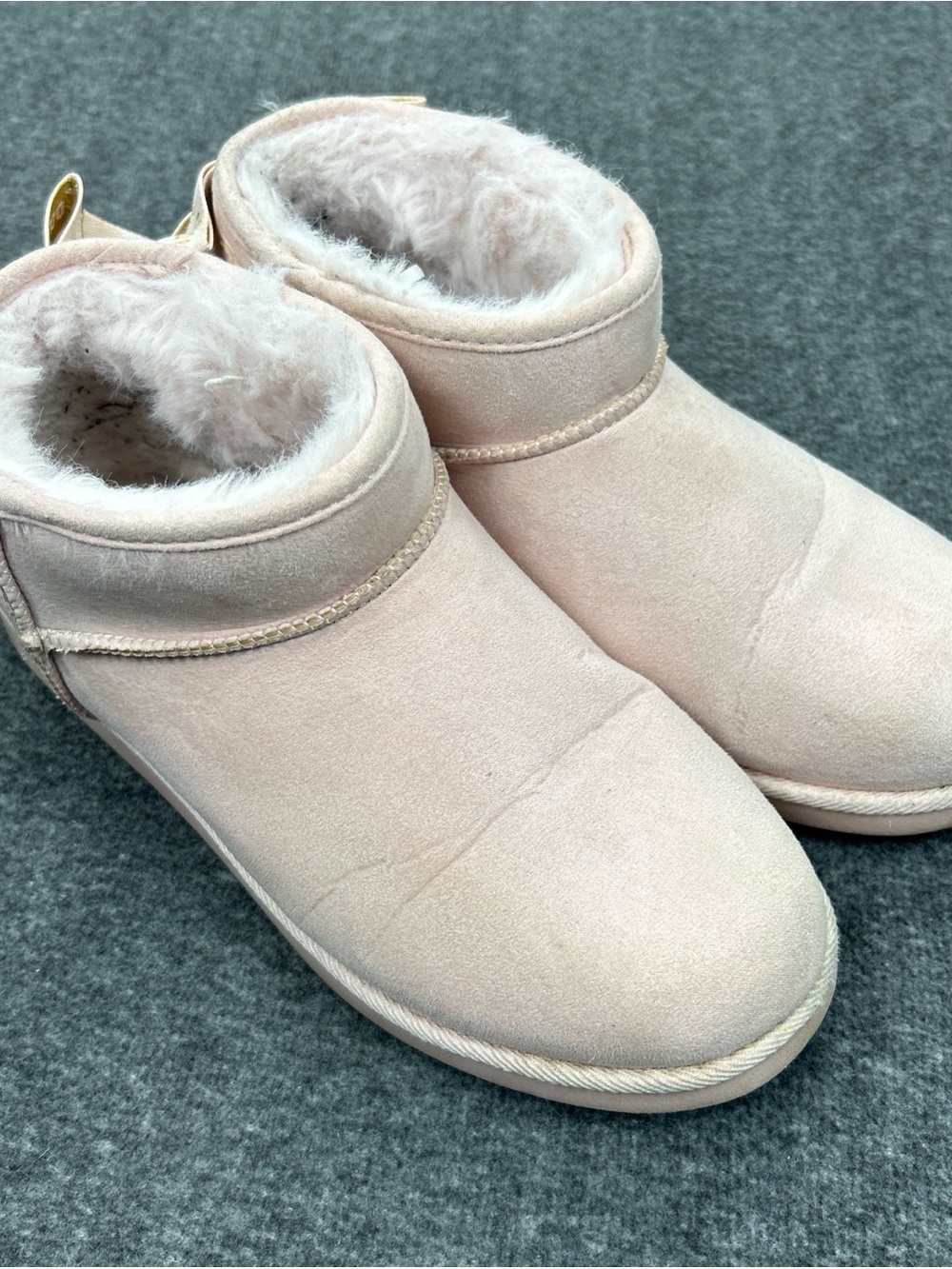 Juicy Couture Plush Lined Ankle Slippers - Blush